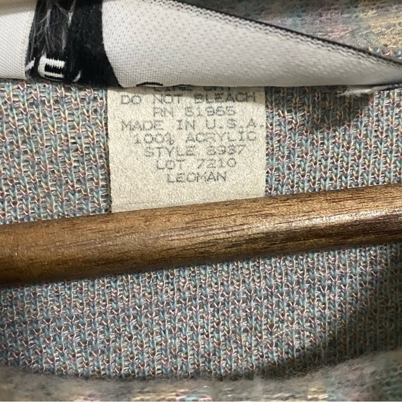 Vintage oversized cowl neck fleece pullover size M - Picture 4 of 8